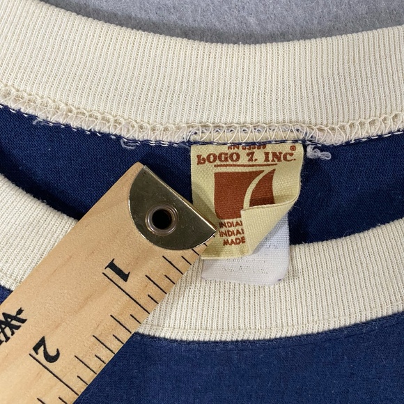 Vintage University of Michigan UofM White Blue T Shirt Logo 7 Size XL *Read - Picture 8 of 10